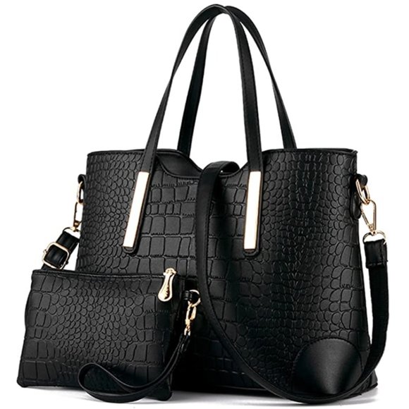 Purse and Handbag Satchel Shoulder Tote + Wallet - Picture 1 of 6